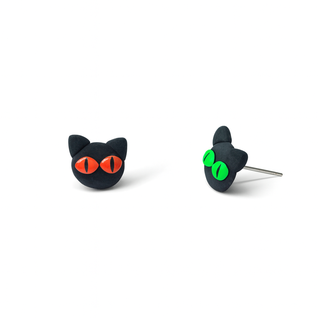 Bunny and Carrot Polymer Clay Hypoallergenic Stud Earrings