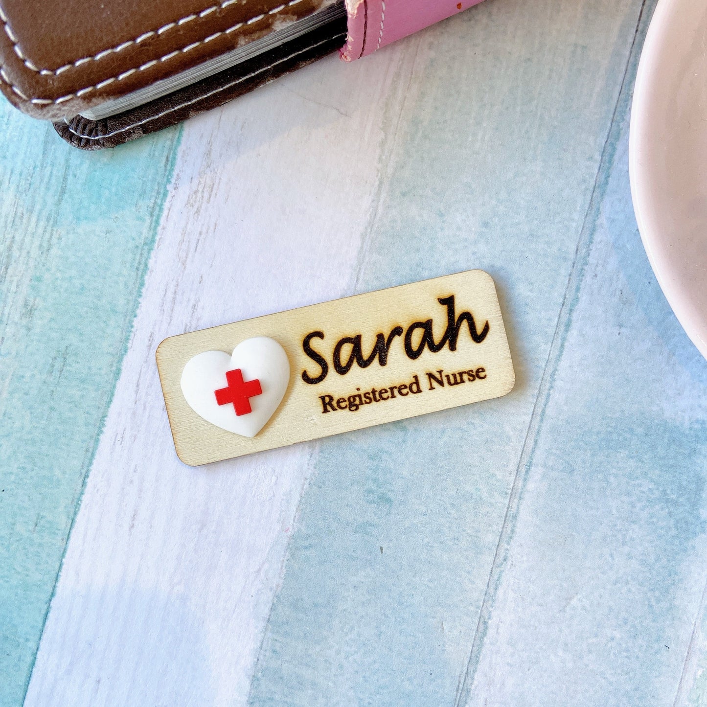 3D Heartbeat Pattern Personalised Name Tag