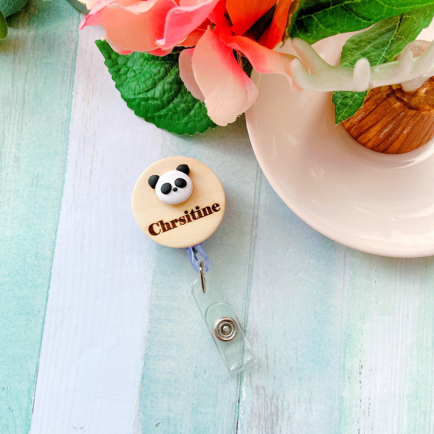 Handmade 3D Koala Personalized Name Badge Reel