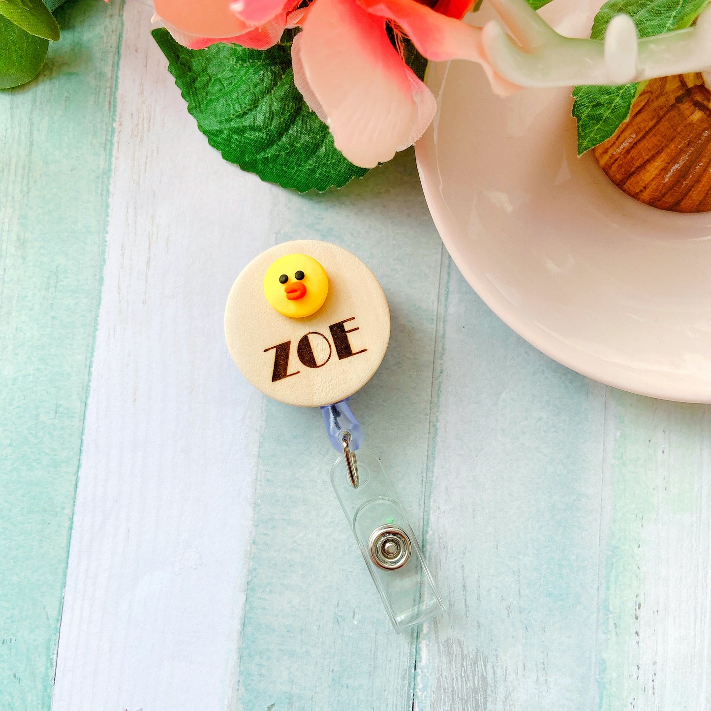 Handmade 3D Koala Personalized Name Badge Reel