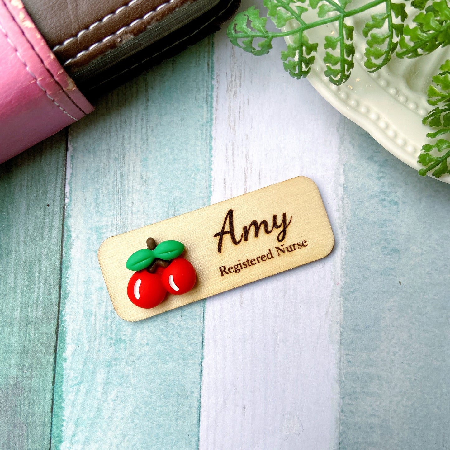 3D Avocado Fruit Personalized Name Tag