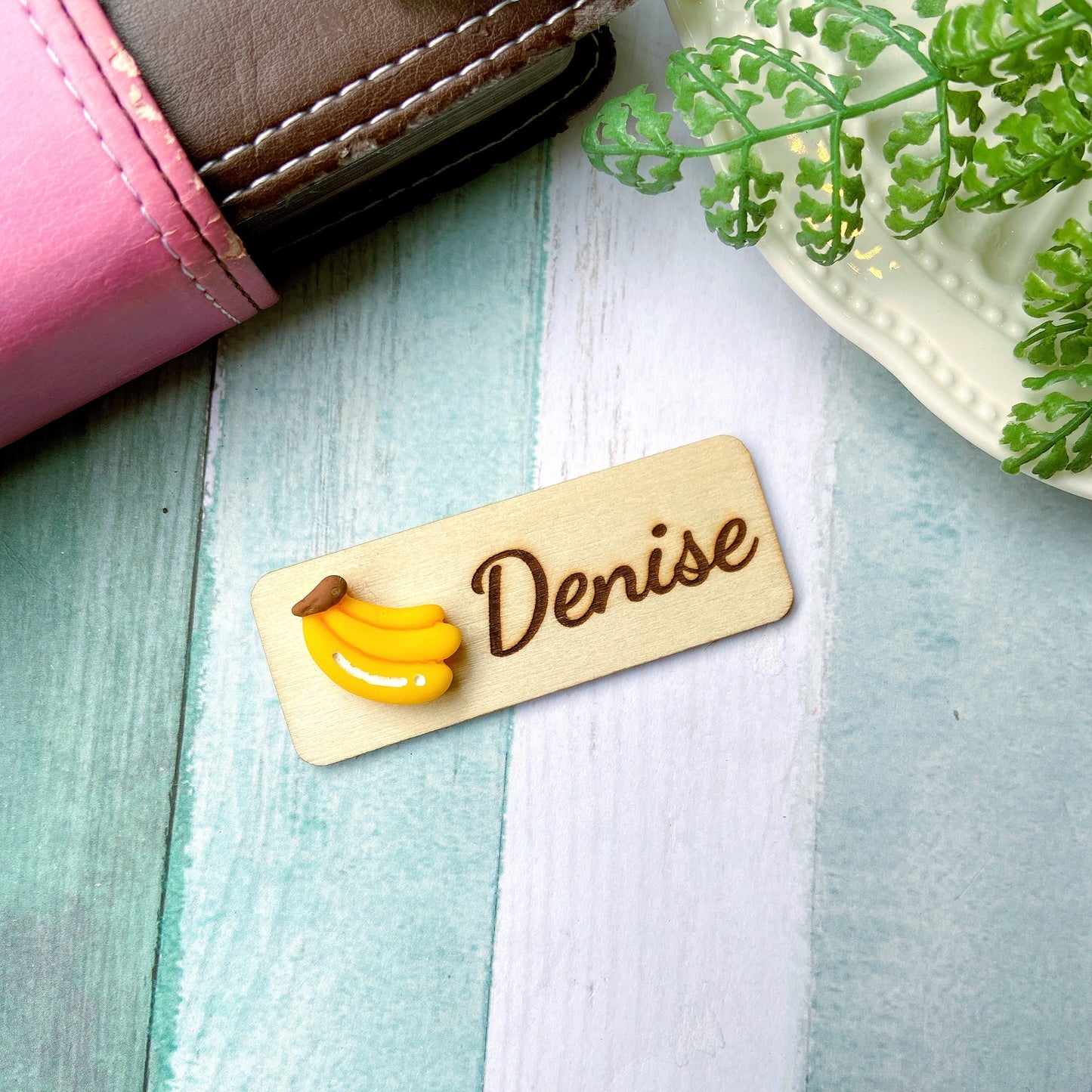 3D Avocado Fruit Personalized Name Tag
