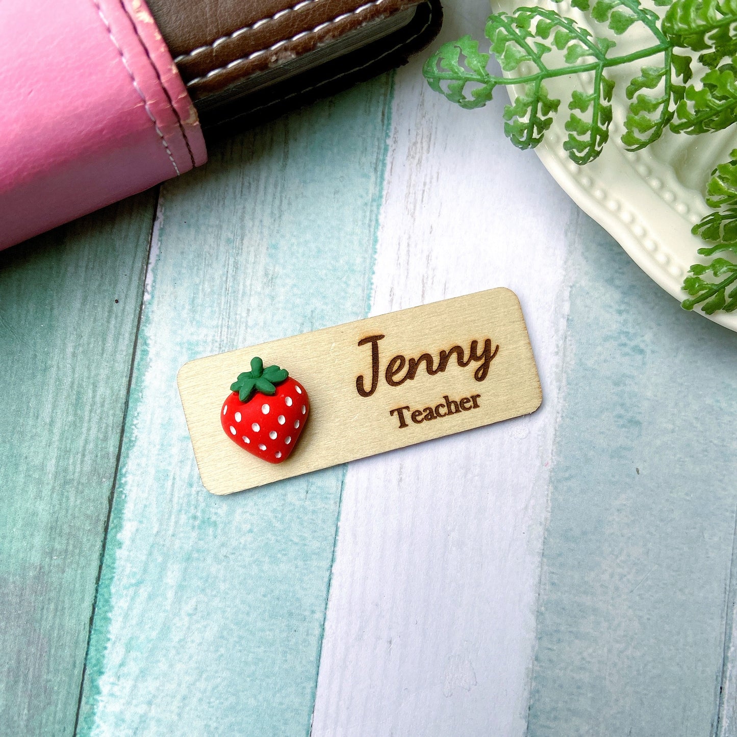 3D Avocado Fruit Personalized Name Tag