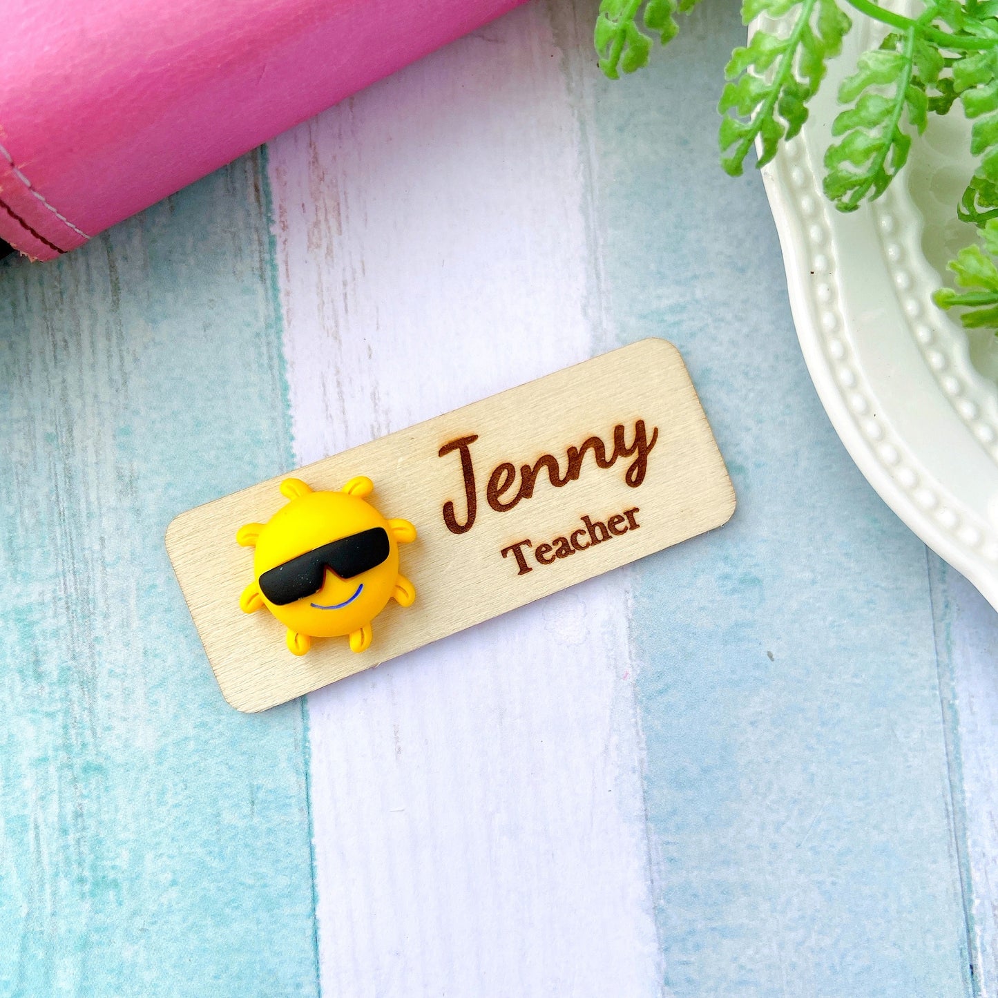 3D Coconut Drink Summer Theme Personalised Name Tag