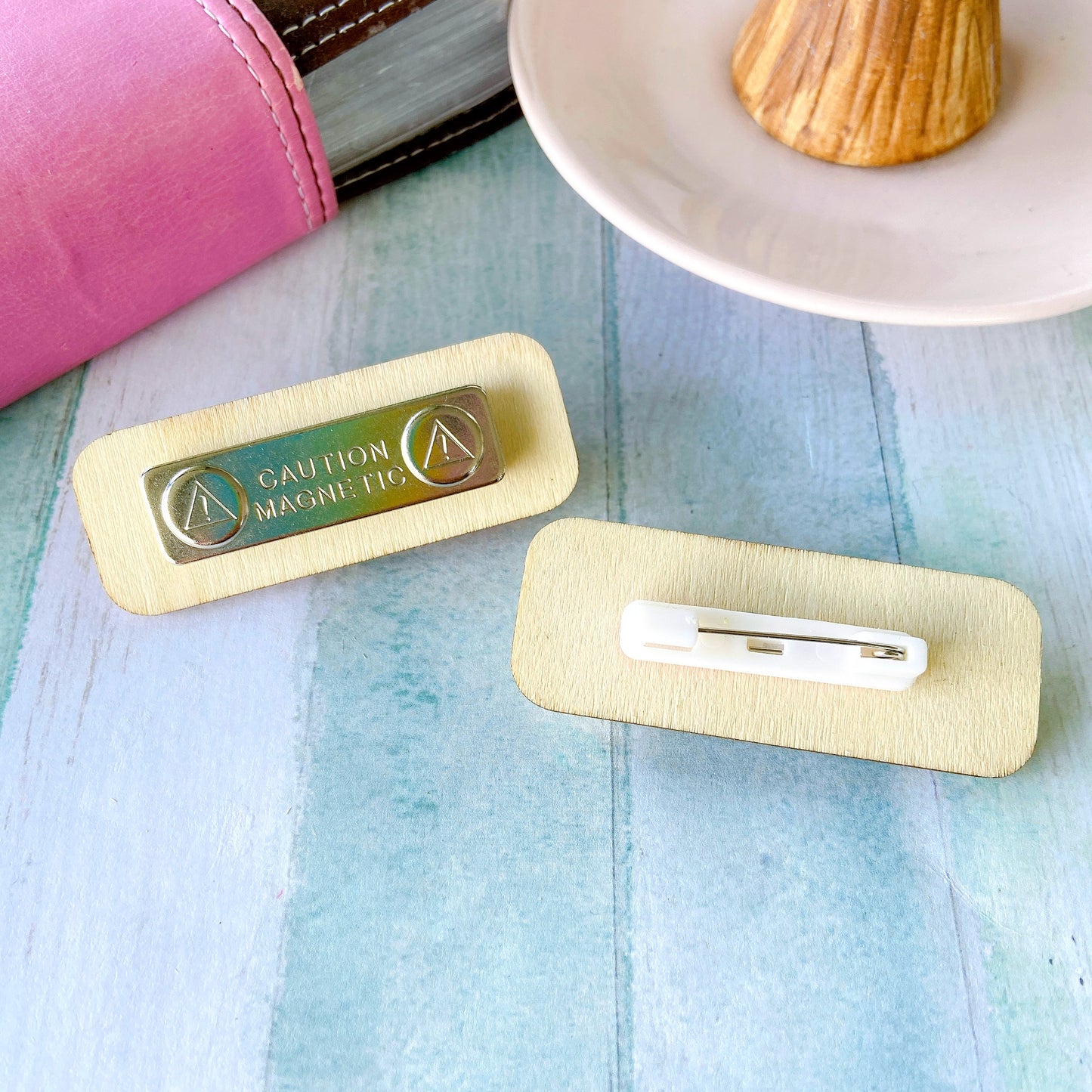 Personalized Butterfly Name Badge – Custom Wooden Name Tag for Nurses, Teachers & Staff