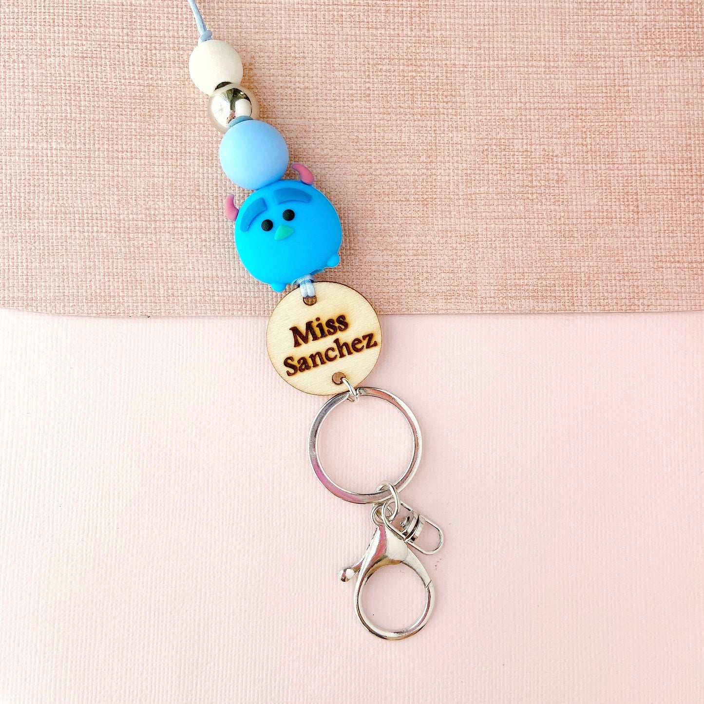 Monsters University Inspired  Personalized Name Teacher ID Key Lanyard