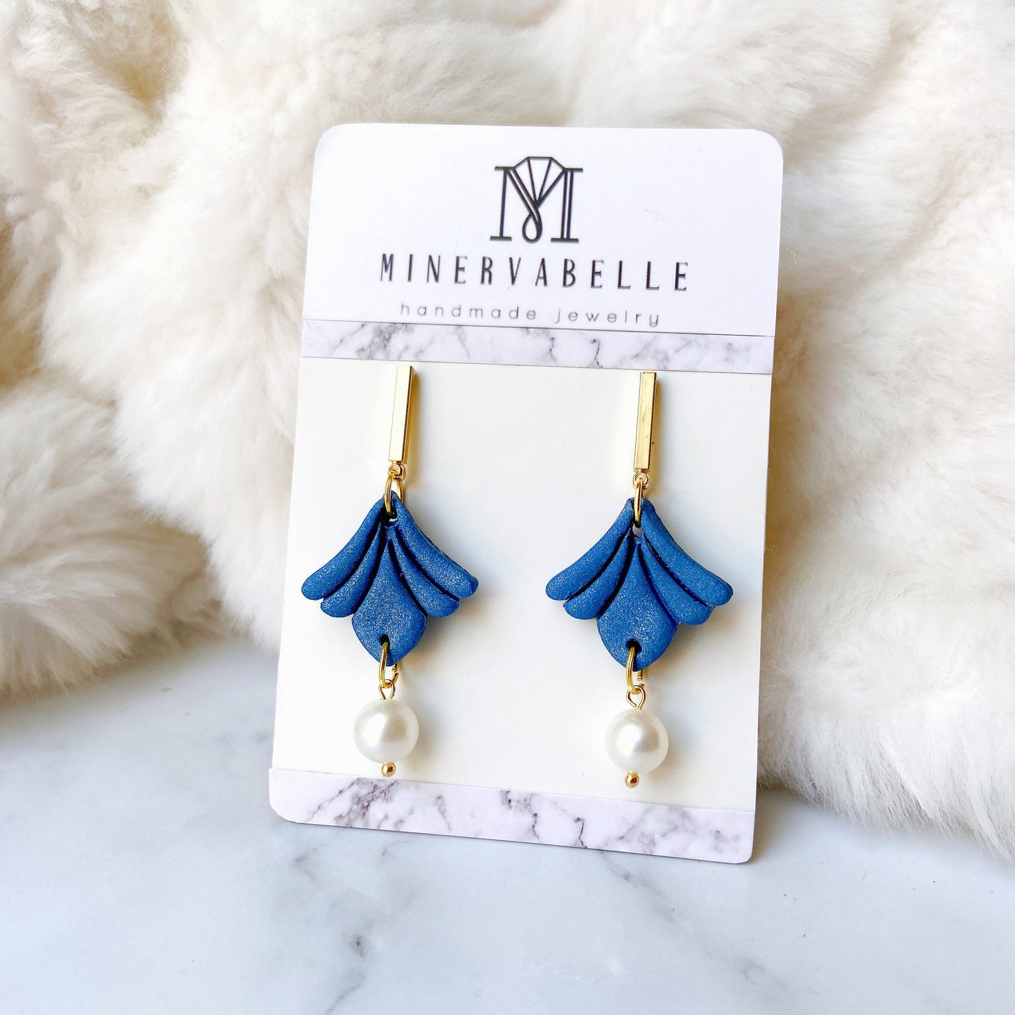 Coral Pink Ginkgo Petal Earrings with Freshwater Pearl – Elegant Collection