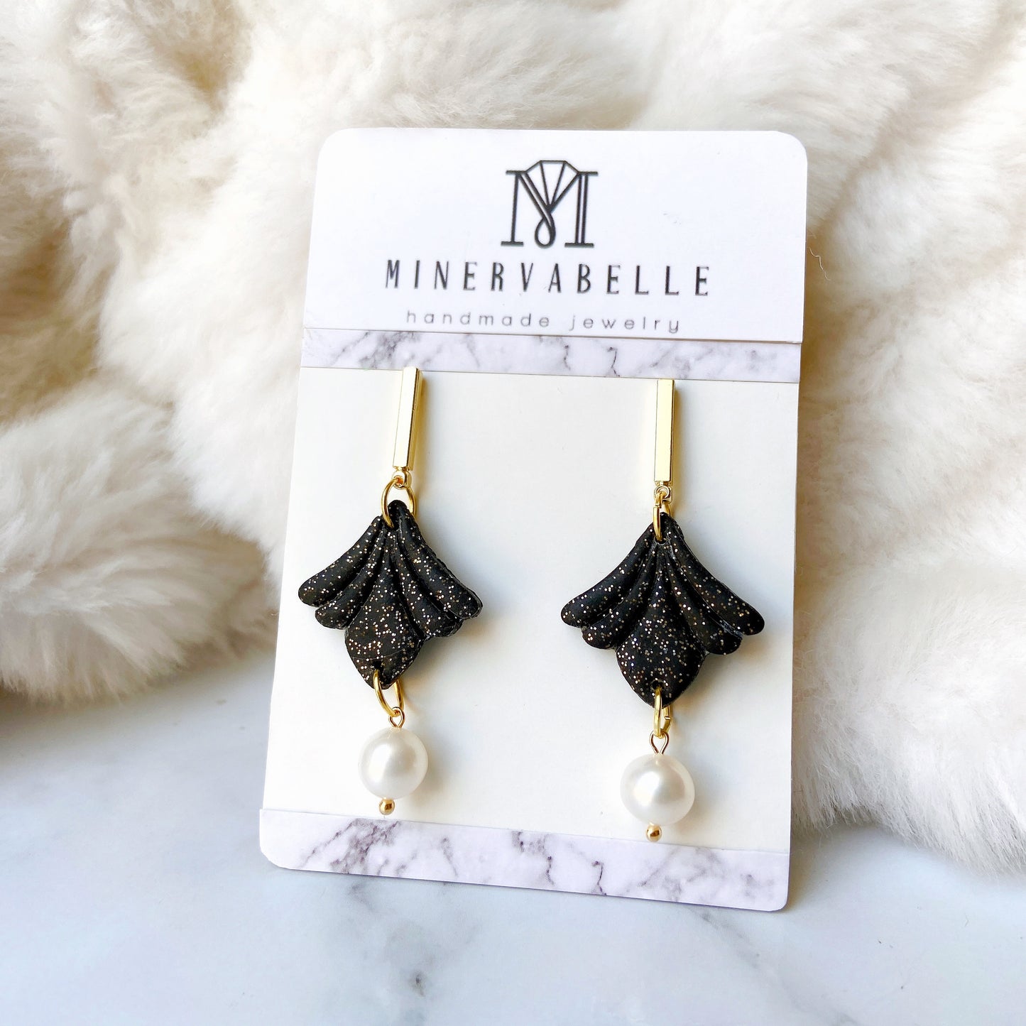 Coral Pink Ginkgo Petal Earrings with Freshwater Pearl – Elegant Collection