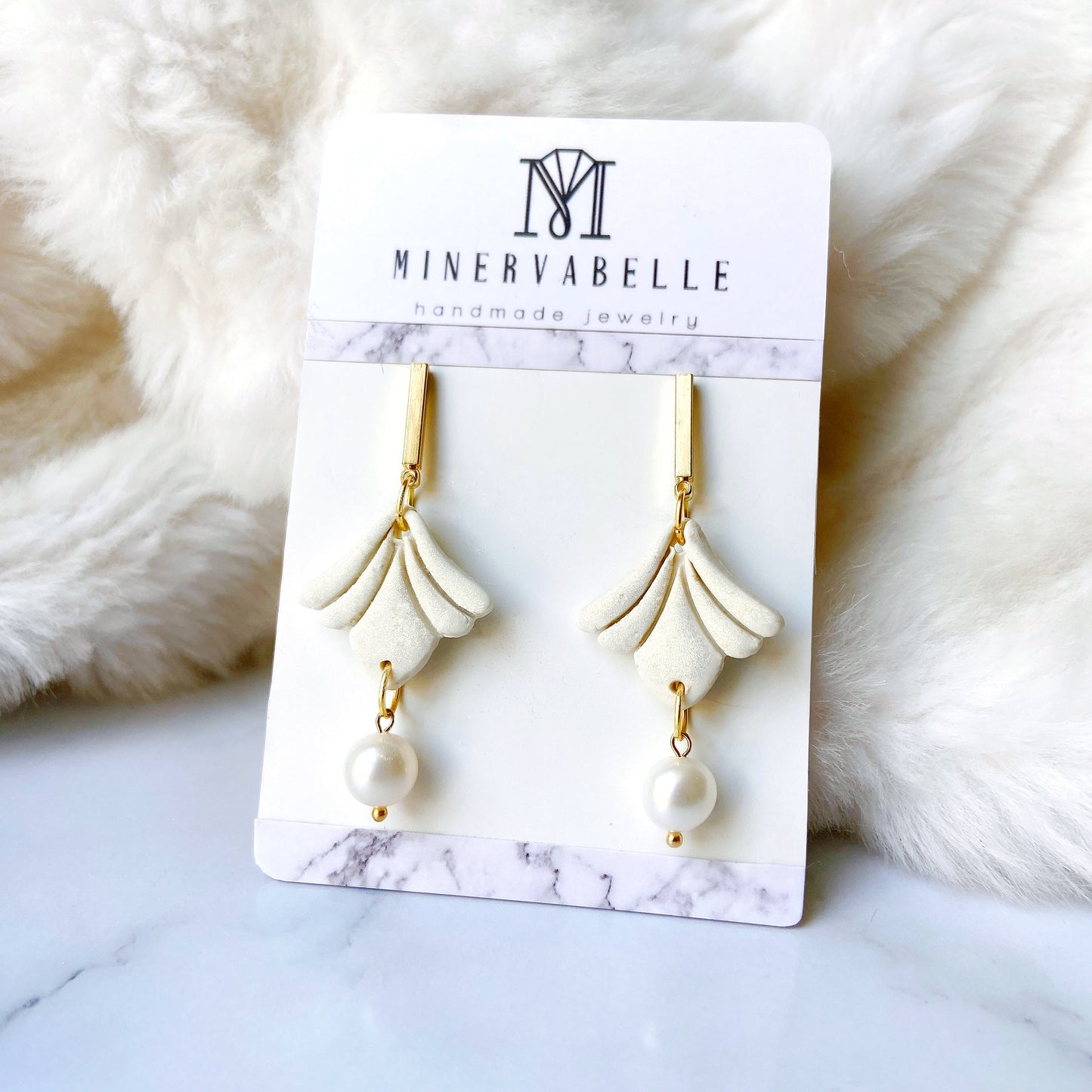 Coral Pink Ginkgo Petal Earrings with Freshwater Pearl – Elegant Collection