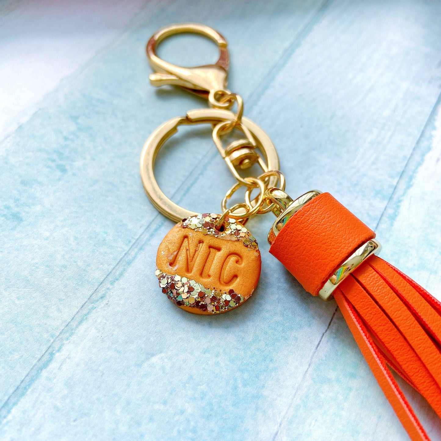 Personalised Tassel Keychain with Custom Initial Charm