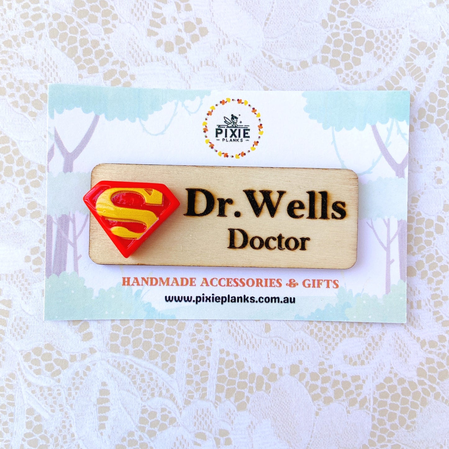 3D Batman Head Super Hero Personalised Name Tag