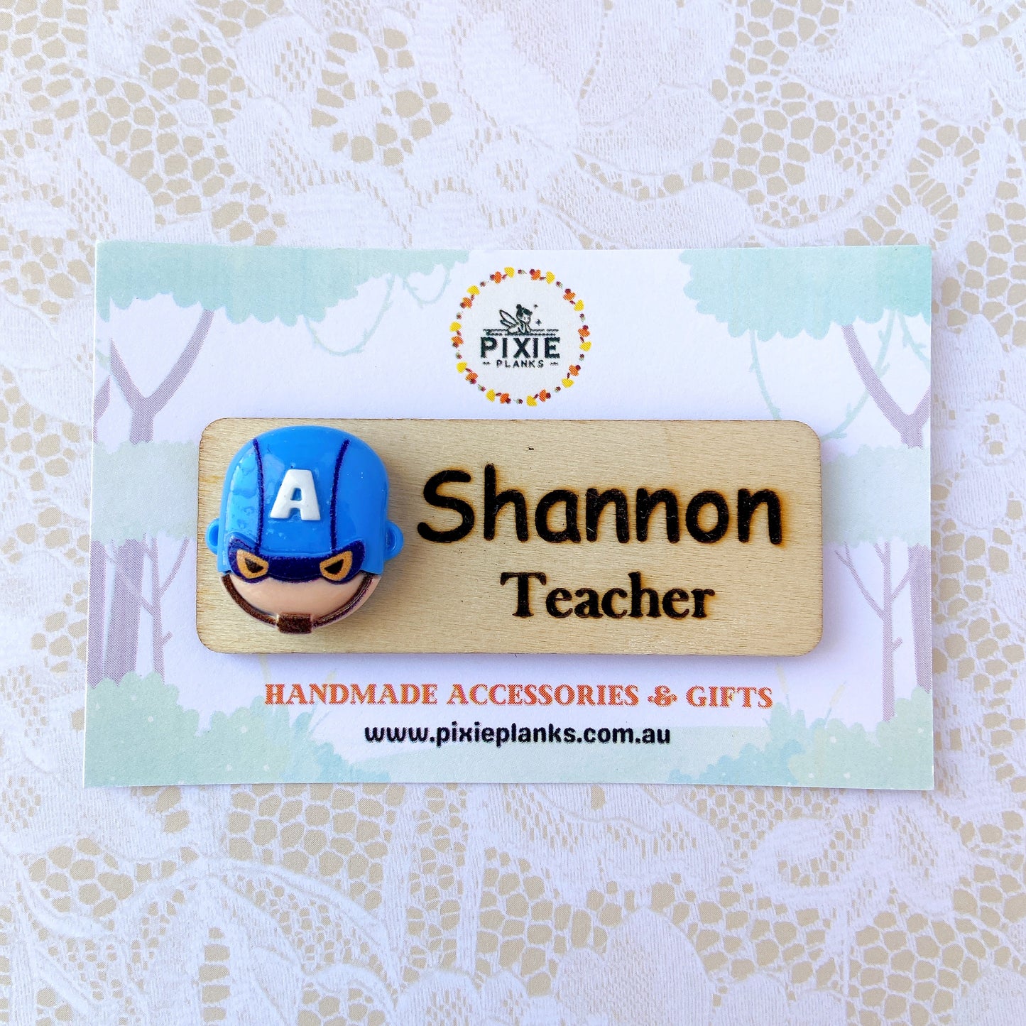 3D Batman Head Super Hero Personalised Name Tag
