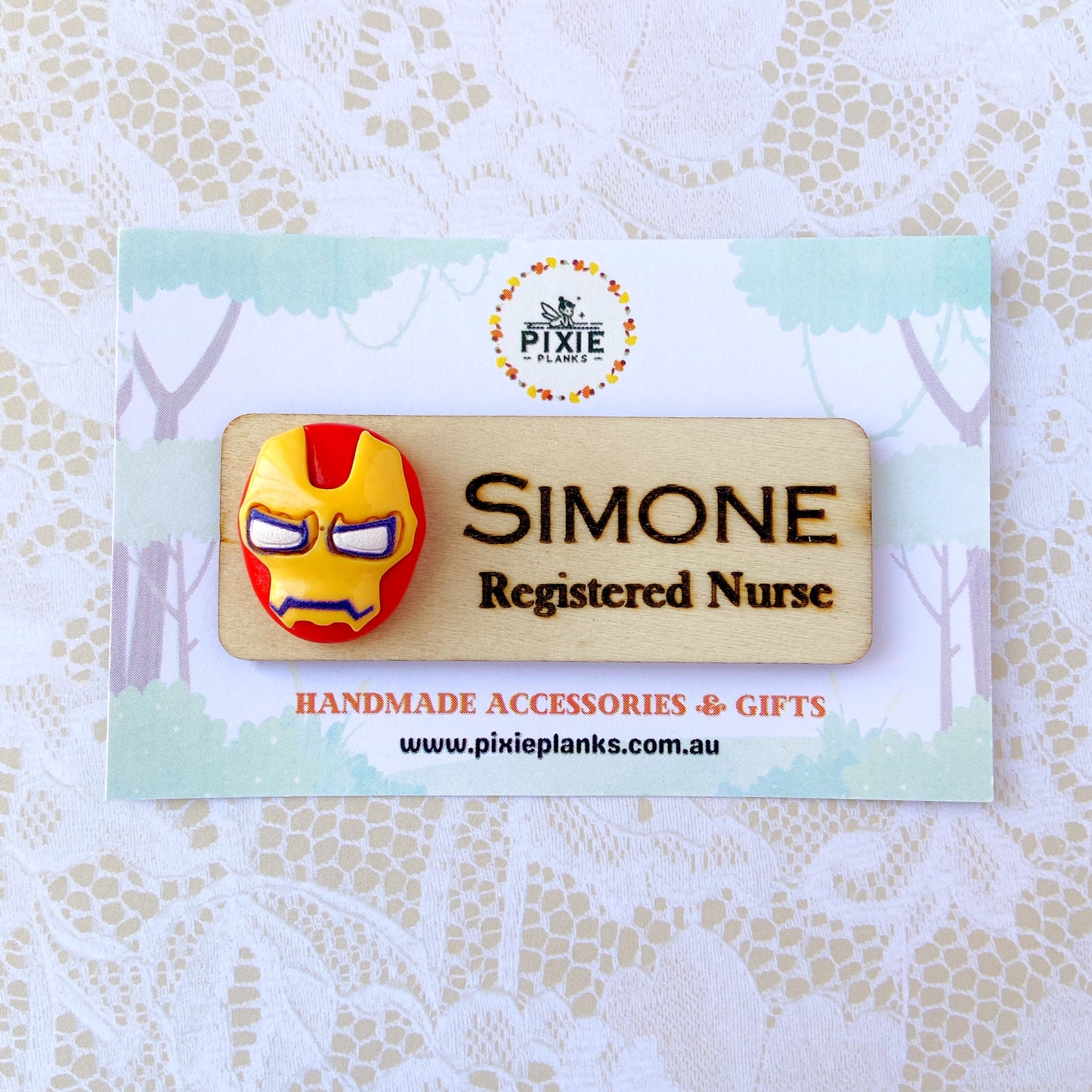 3D Batman Head Super Hero Personalised Name Tag
