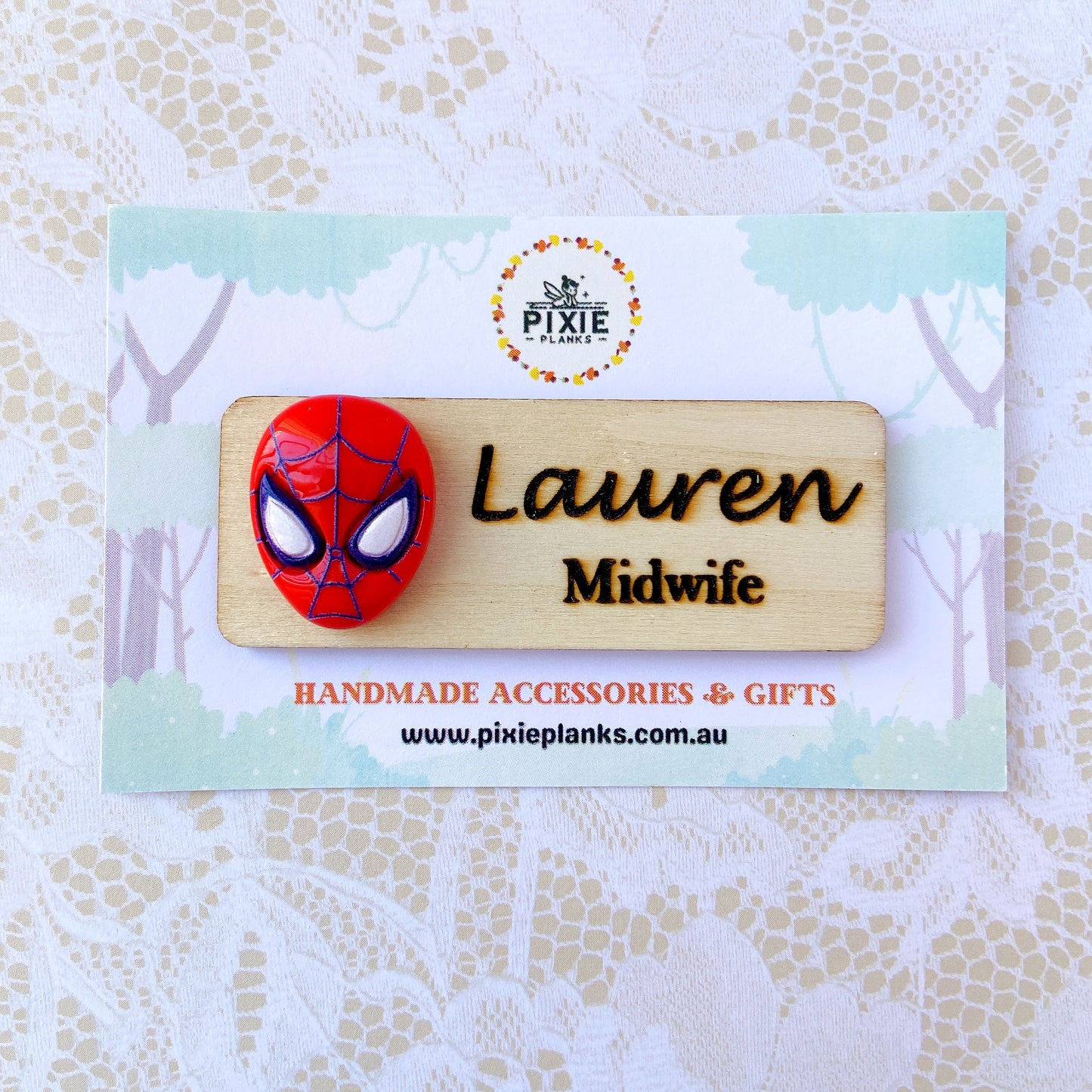 3D Batman Head Super Hero Personalised Name Tag