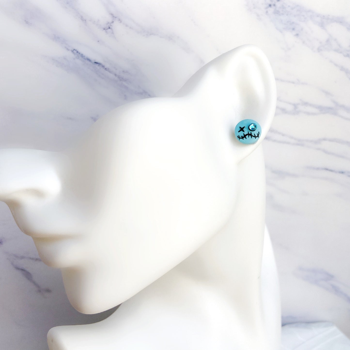 Halloween Rag Doll Polymer Clay Hypoallergenic Stud Earrings