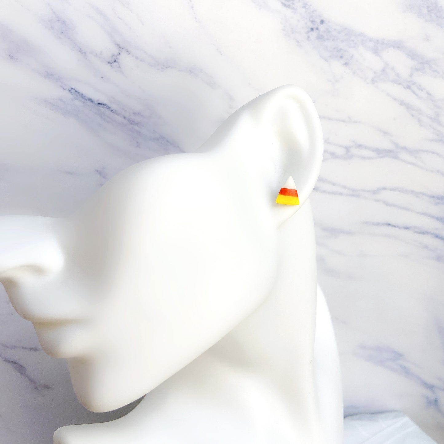 Halloween Witch Hat & Candy Polymer Clay Hypoallergenic Stud Earrings