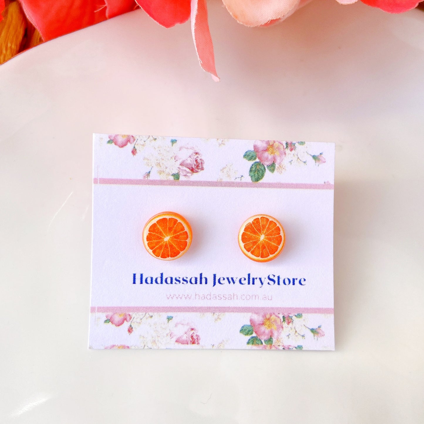 Avocado Crystal Clear Fruit Earrings