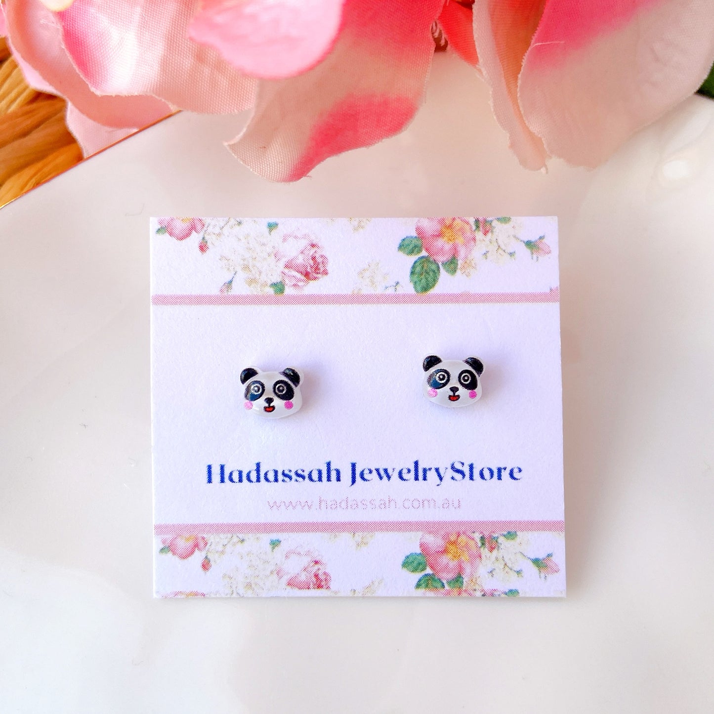 Tiny Bunny Rabbit Crystal Jelly Hypoallergenic Stud Earrings