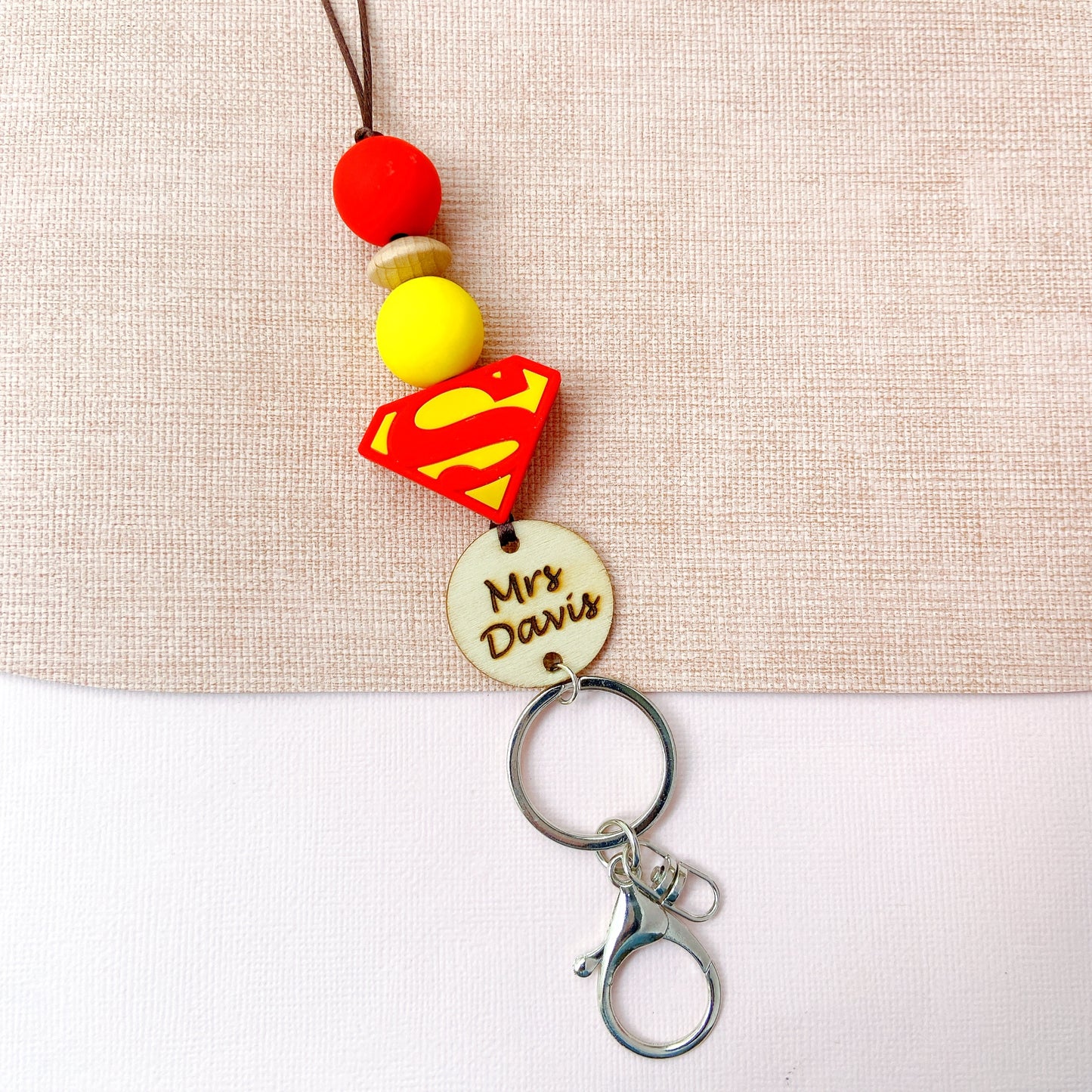Suprehero Inspired Personalized ID Key Lanyard