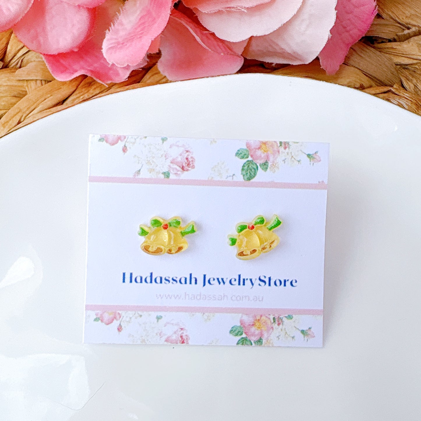 Snowman Christmas Joy Surgical Steel Hypoallergenic Stud Earrings