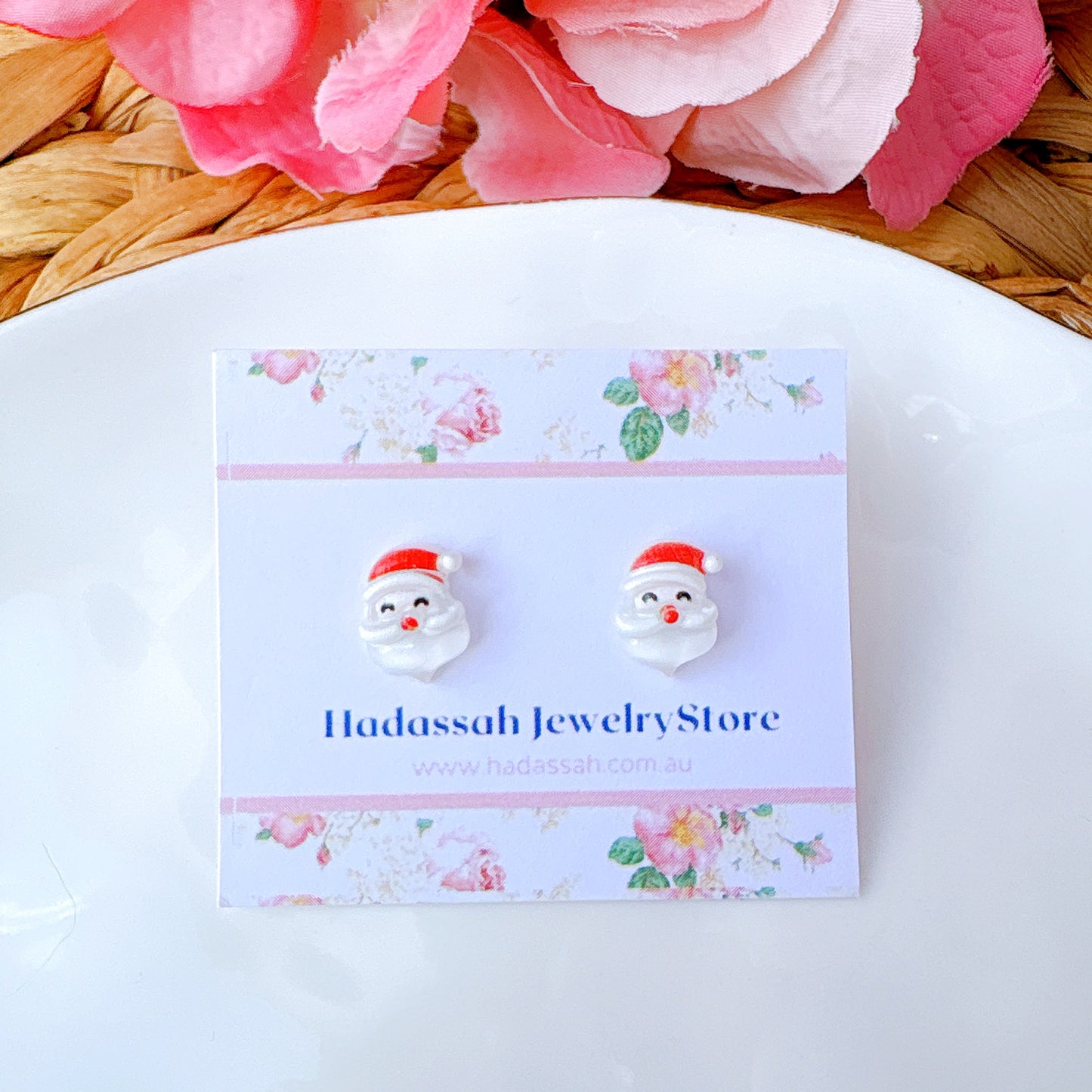 Snowman Christmas Joy Surgical Steel Hypoallergenic Stud Earrings