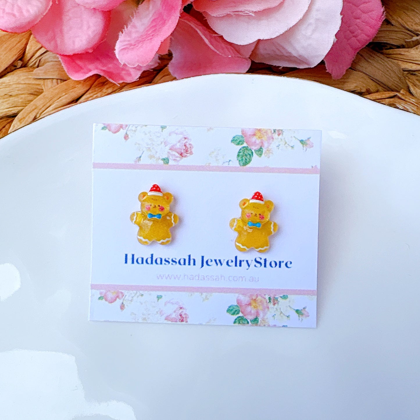 Snowman Christmas Joy Surgical Steel Hypoallergenic Stud Earrings