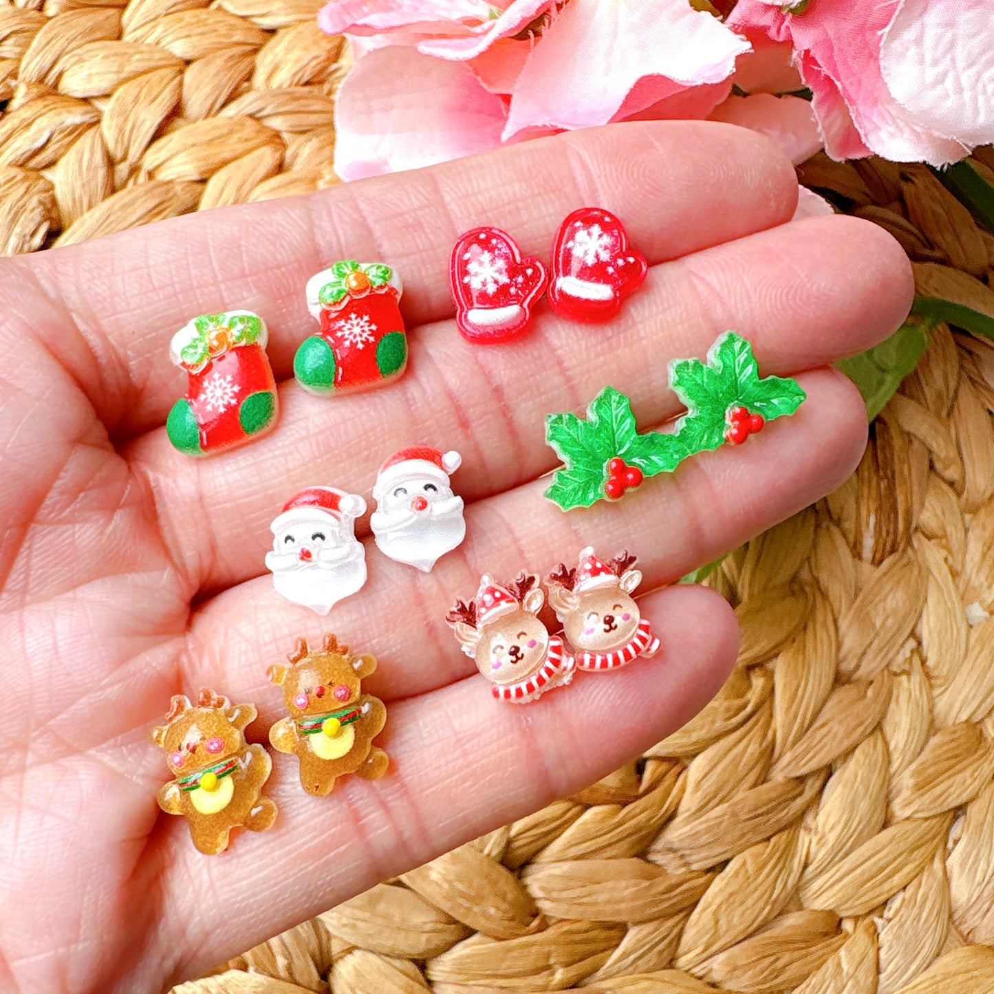 Snowman Christmas Joy Surgical Steel Hypoallergenic Stud Earrings