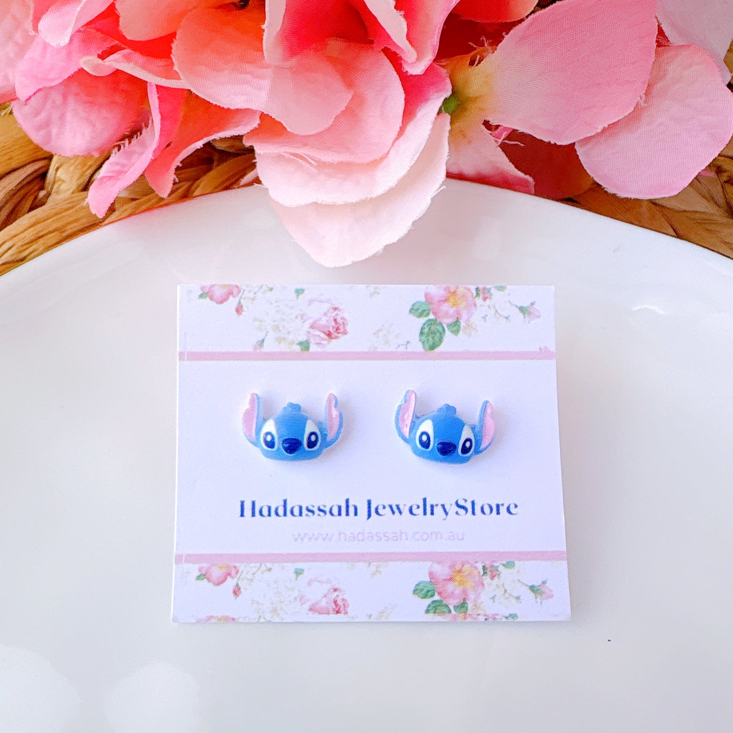 Stitch and Angel Inspired Stud Earrings