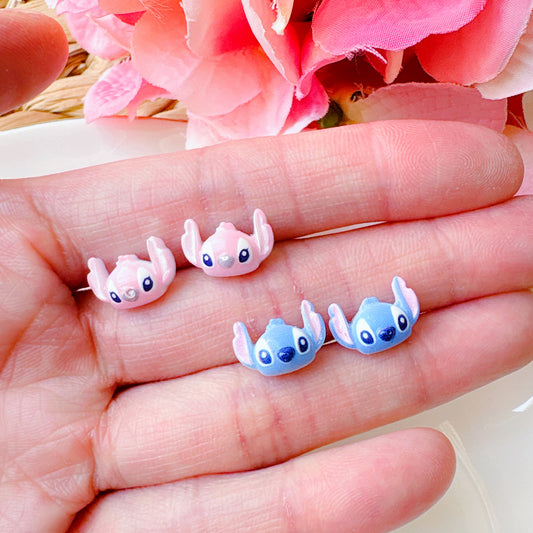 Stitch and Angel Inspired Stud Earrings