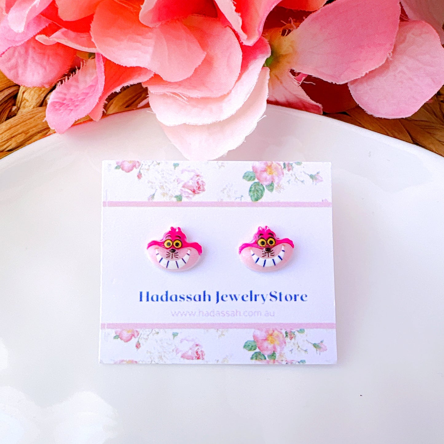 Cinderella Lucifer Cat Inspired Hypoallergenic Stud Earrings