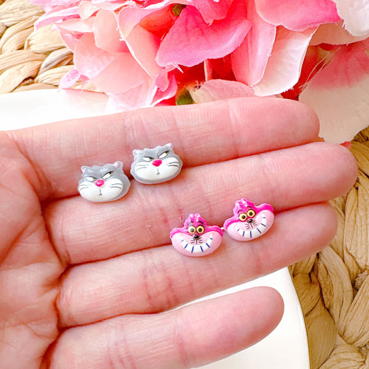 Cheshire Cat Inspired Hypoallergenic Stud Earrings