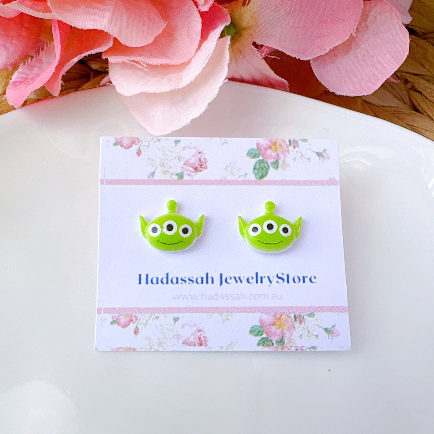 Little Green Man Toy Story Inspired Hypoallergenic Stud Earrings