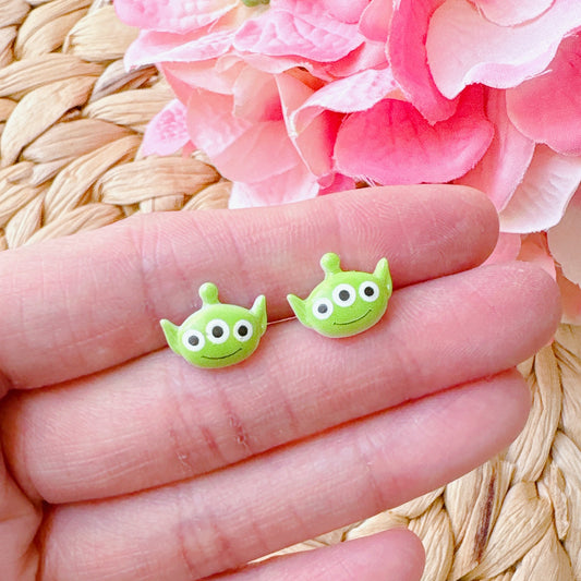 Little Green Man Toy Story Inspired Hypoallergenic Stud Earrings