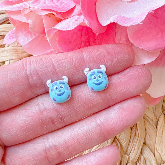 Sully Monsters University Inspired Hypoallergenic Stud Earrings