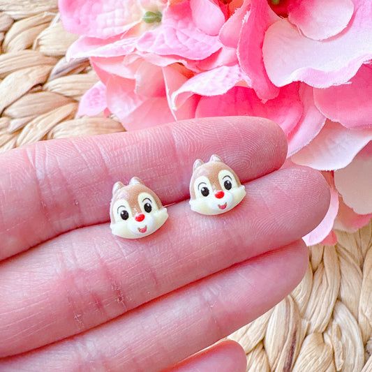 Chip And Dale Inspired Hypoallergenic Stud Earrings