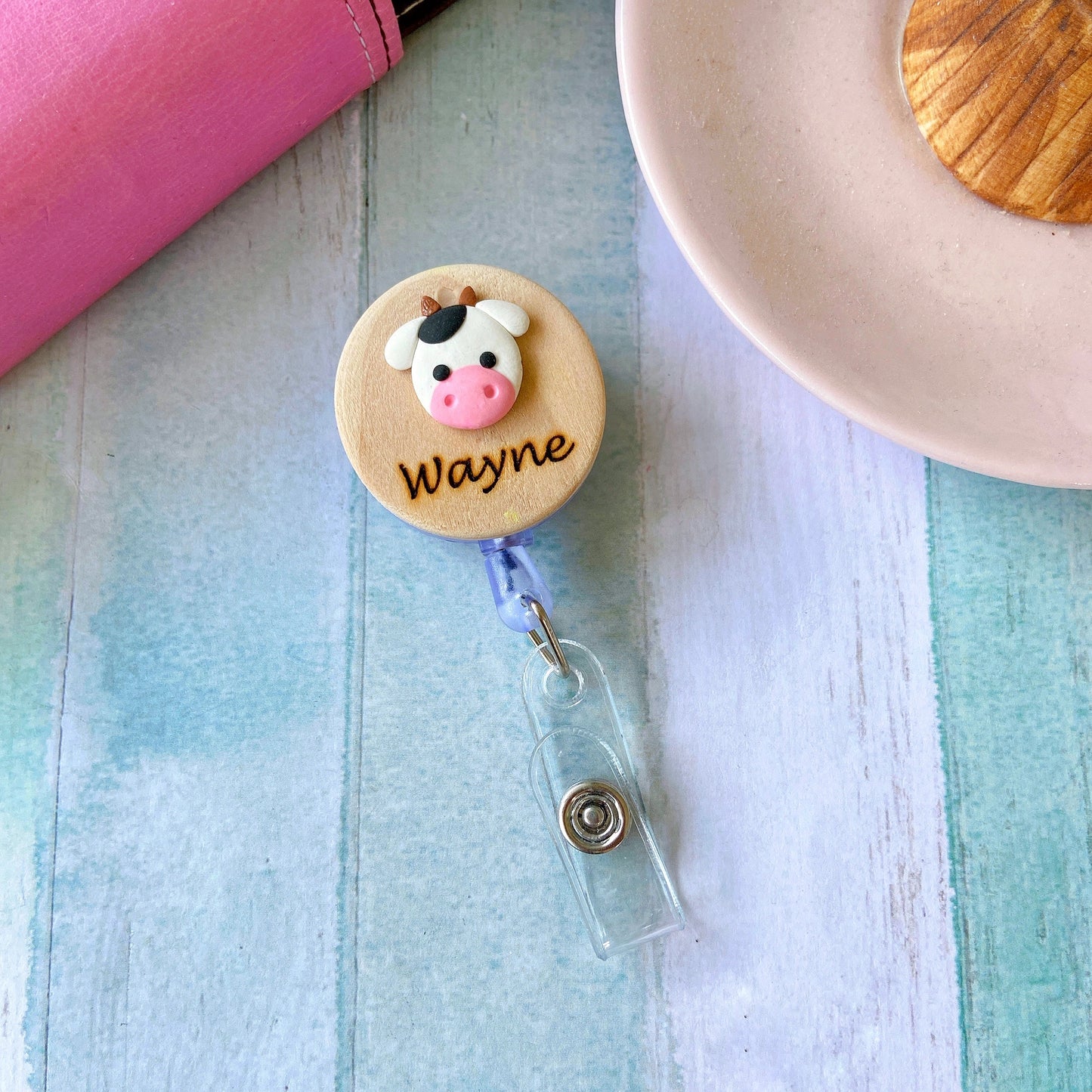 Handmade 3D Koala Personalized Name Badge Reel