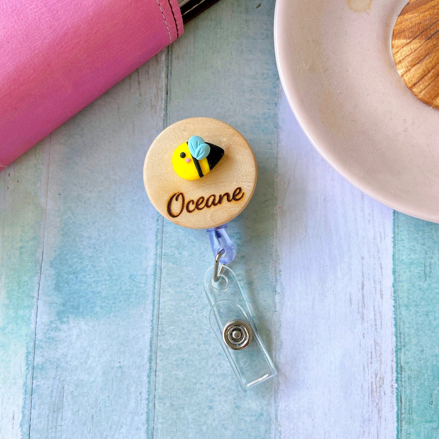 Handmade 3D Koala Personalized Name Badge Reel