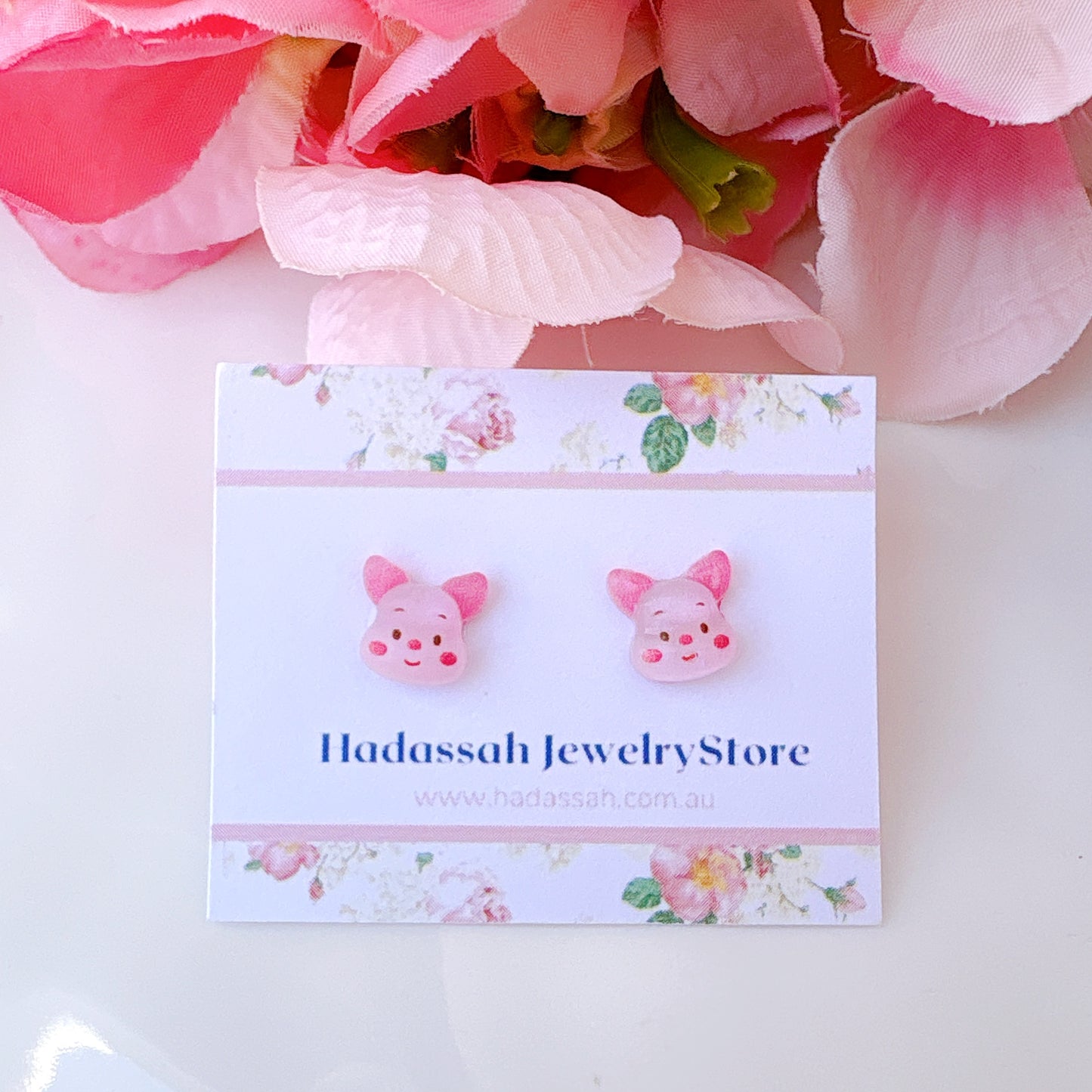 Piglet Pig Hypoallergenic Stud Earrings