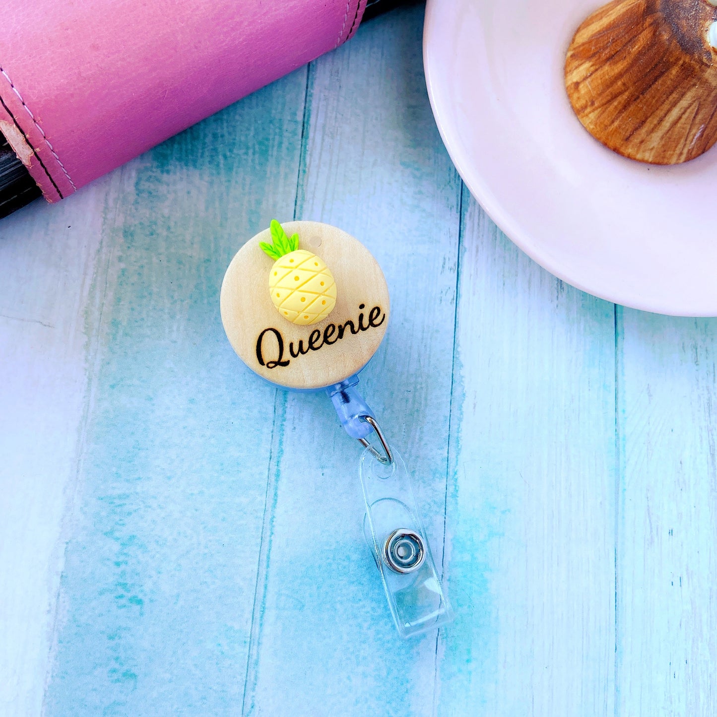 3D Banana Fruit Personalized Name Badge Reel