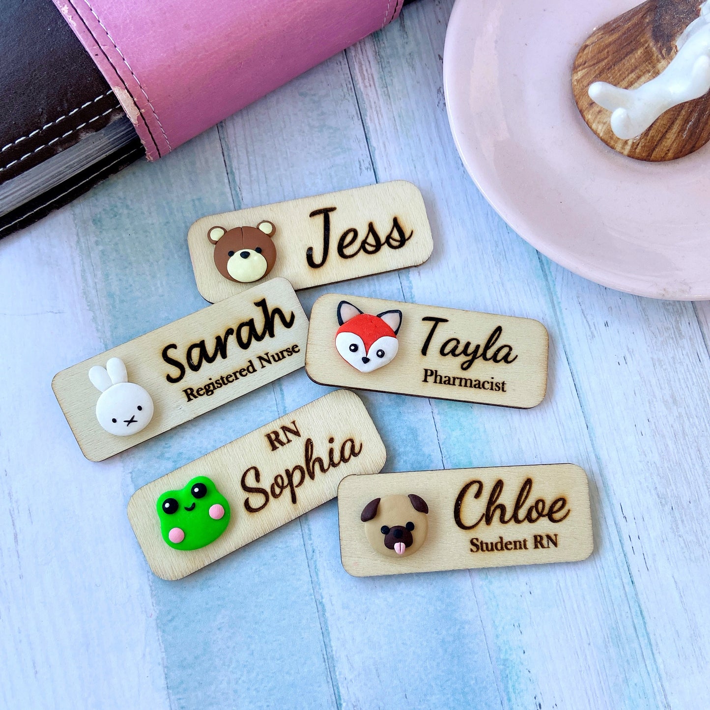 Handmade 3D Frog Personalised Name Tag