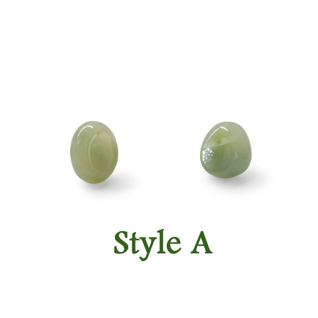 Tumbled Gray Labradorite Natural Stone Earrings