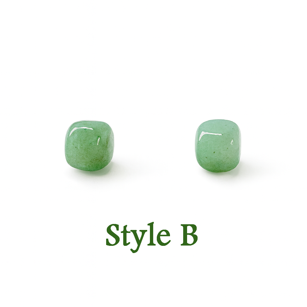 Tumbled Gray Labradorite Natural Stone Earrings