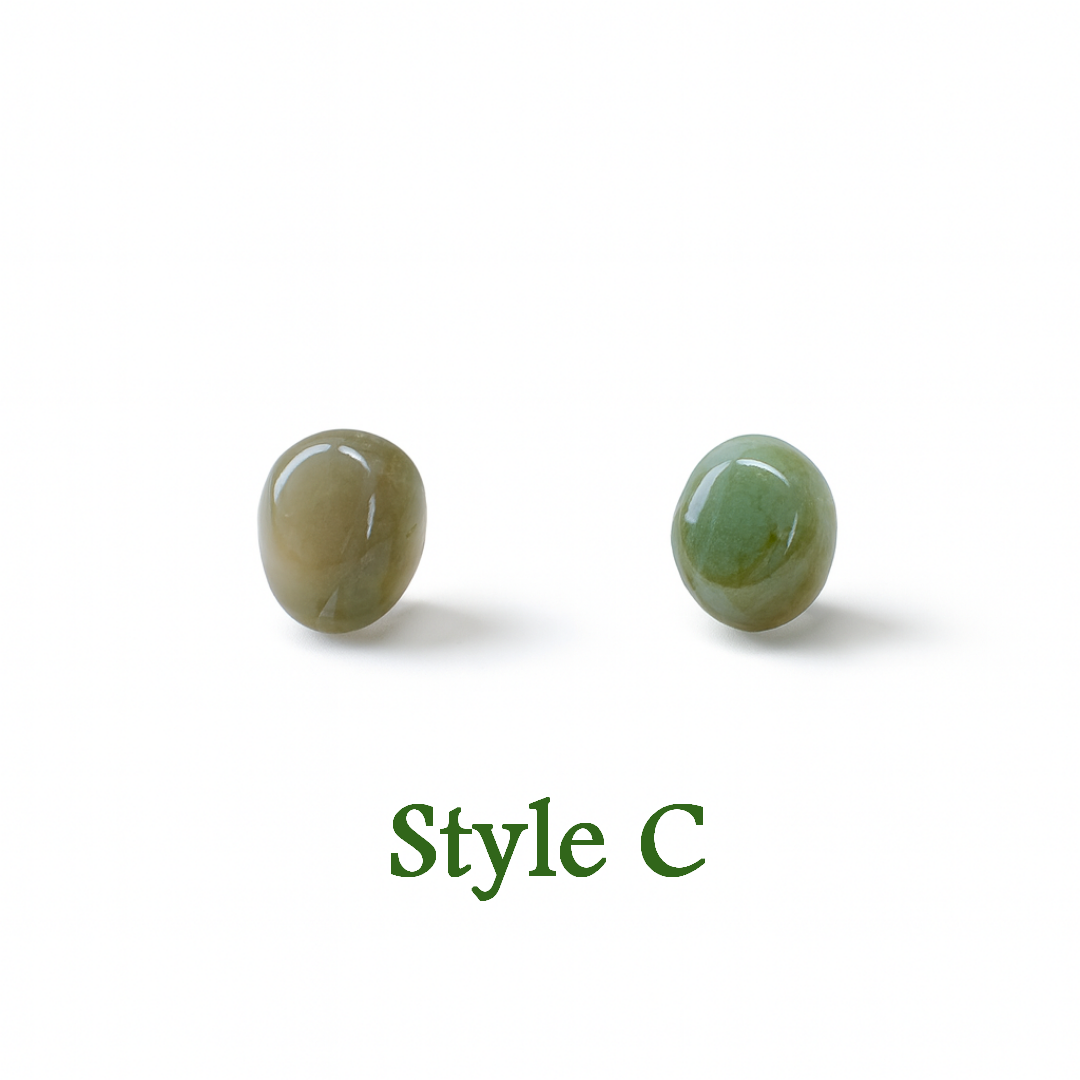 Tumbled Gray Labradorite Natural Stone Earrings