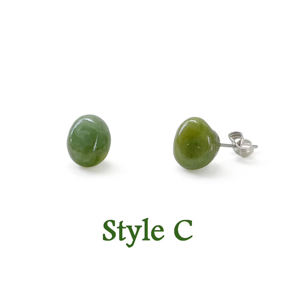 Tumbled Gray Labradorite Natural Stone Earrings