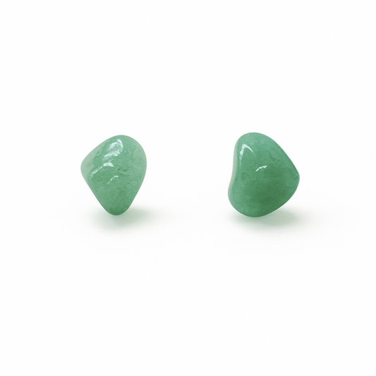 Meduium Aventurine Tumbled Natural Stone Earrings