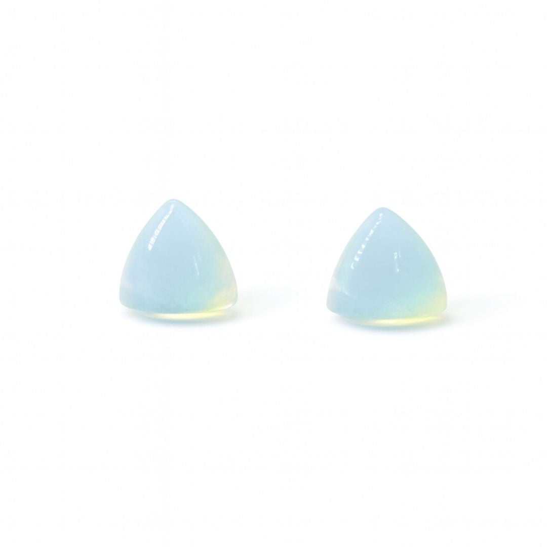 Opalite 10mm Triangle Natural Stone Earrings