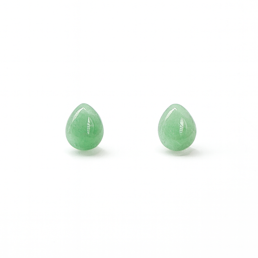 Aventurine 8 x 10mm Teardrop Natural Stone Earrings