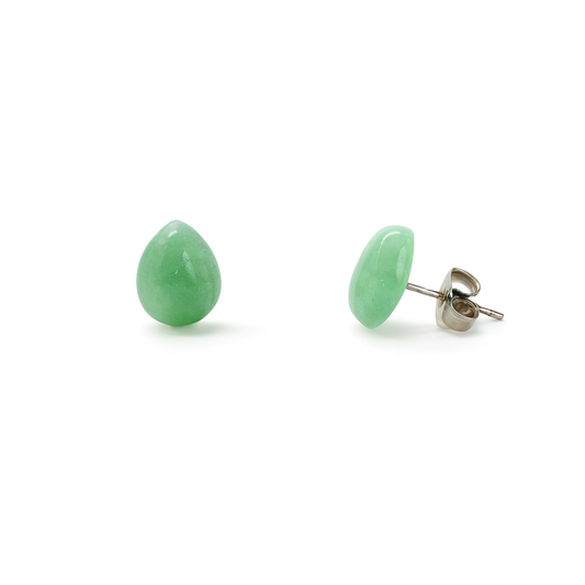 Aventurine 8 x 10mm Teardrop Natural Stone Earrings