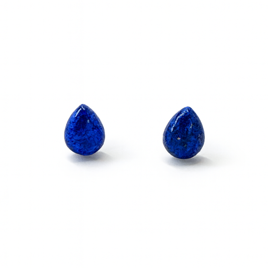 Lazurite 8 x 10mm Teardrop Natural Stone Earrings