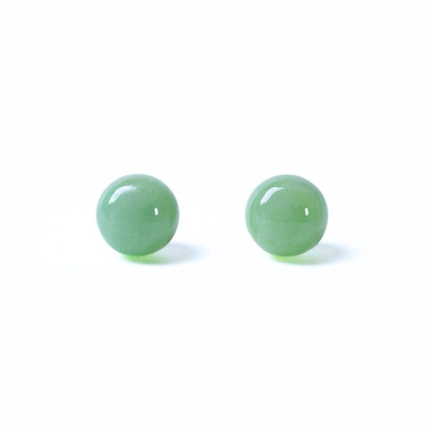 Aventurine 8mm/10mm Round Natural Stone Earrings